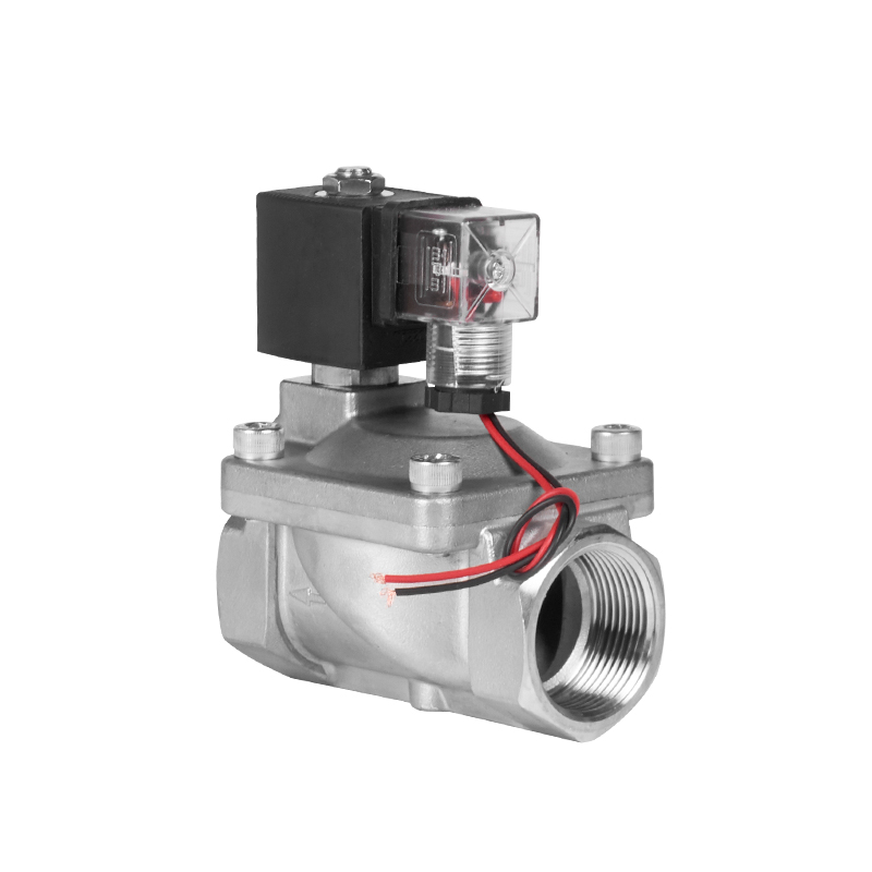 Pilot operated stainless steel high-pressure solenoid valve